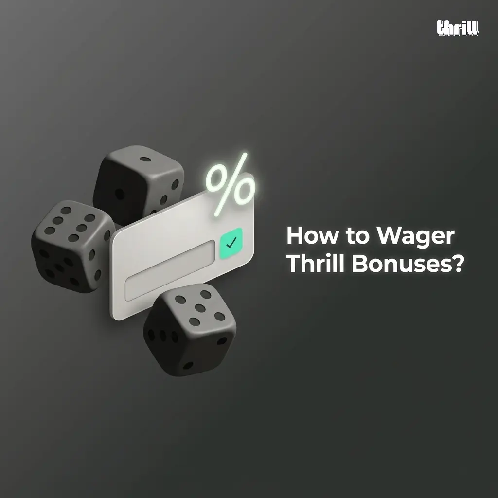 Thrill Casino bonus wagering requirements including multipliers, eligible games, time limits, and sports betting conditions explained