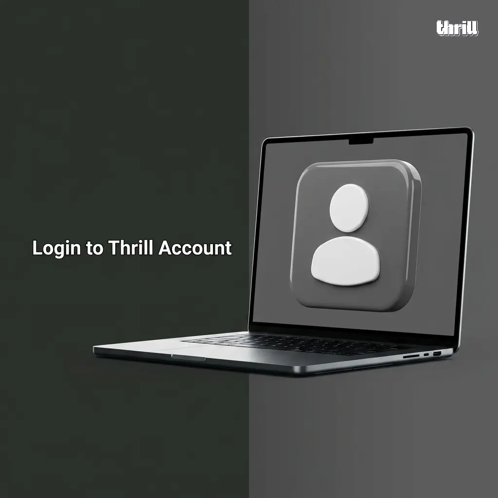 Thrill account login page in India showing sign-in form with email, password fields and Google authentication option