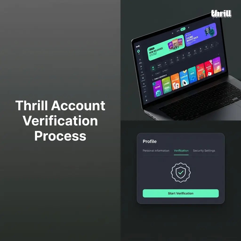 Thrill account KYC verification process showing identity document submission steps for Indian players