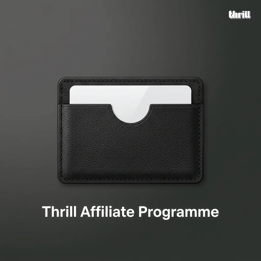Thrill affiliate programme dashboard showing revenue share tracking for referred players in India