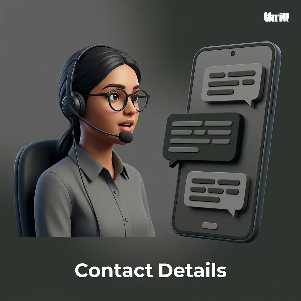 Thrill casino customer support contact details including live chat and email options for players in India