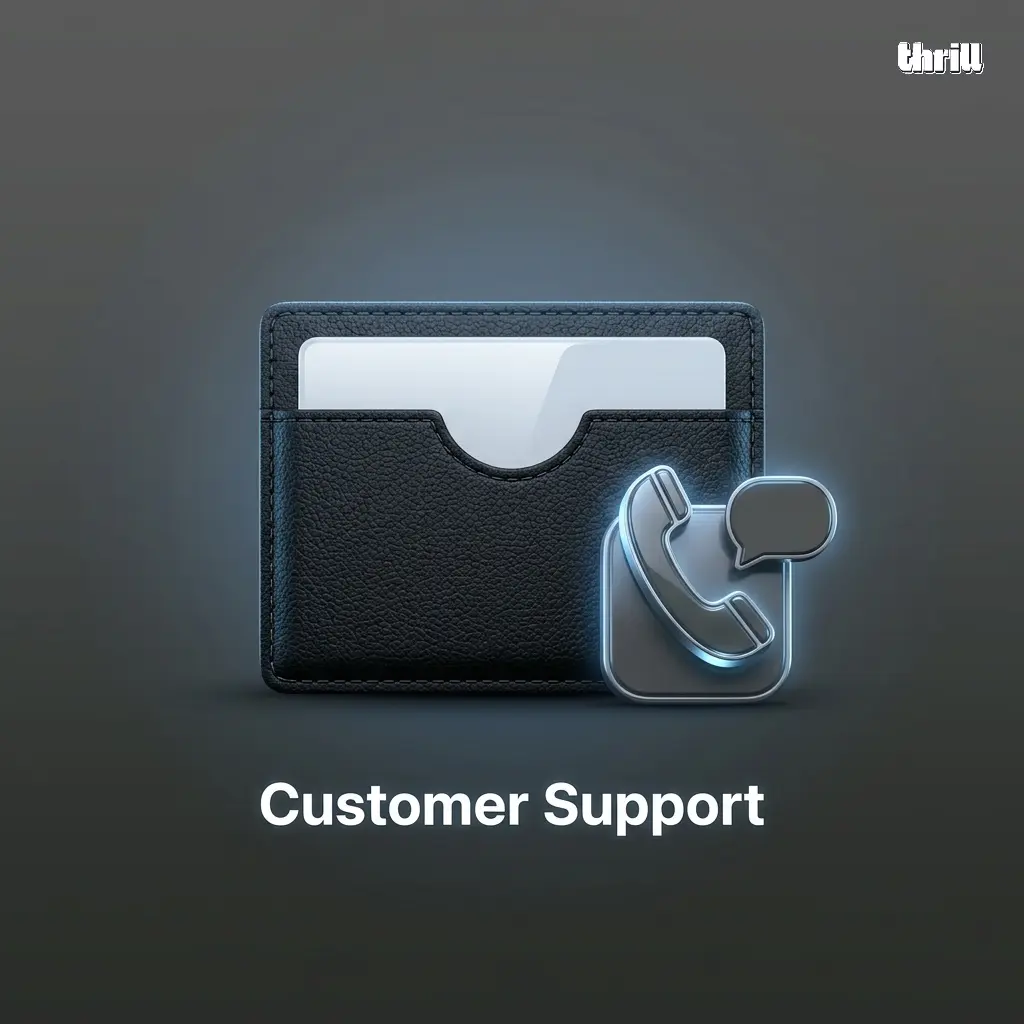 Thrill affiliate customer support options including dedicated manager, live chat, email, and Telegram for Indian partners