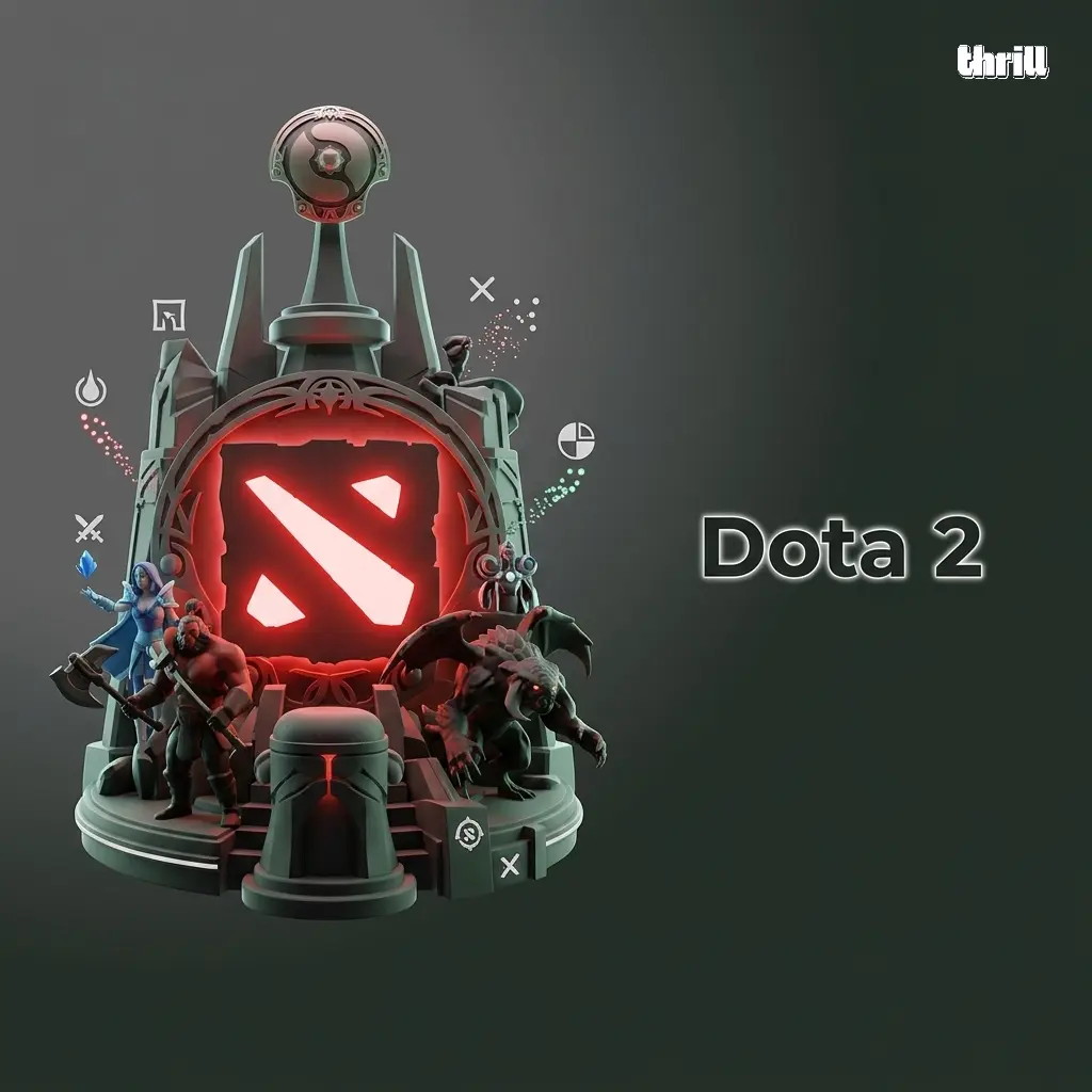Dota 2 eSports betting markets on Thrill covering TI, DPC, ESL One and more for Indian bettors