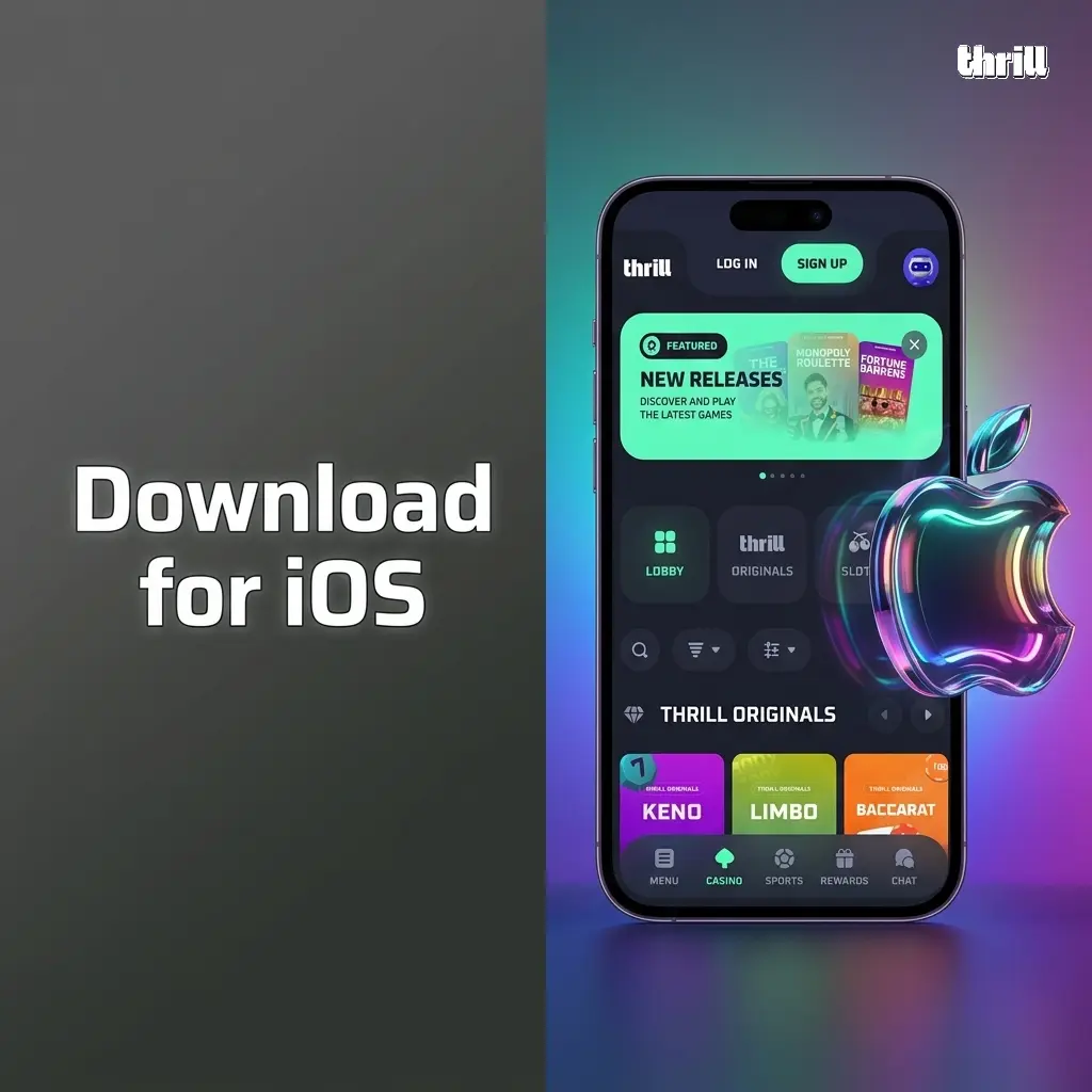 Thrill PWA iOS installation guide showing Safari share icon steps to add app to iPhone home screen