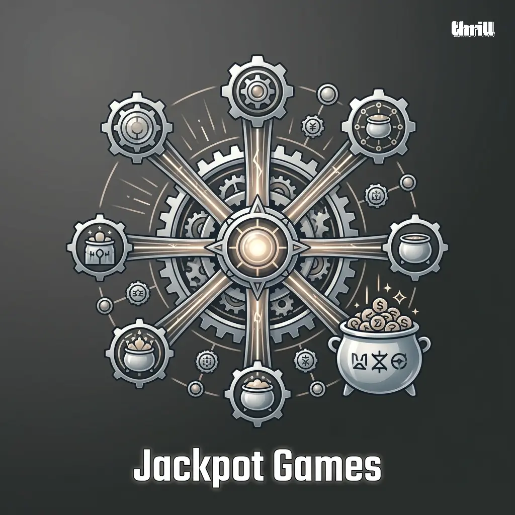 Jackpot games at Thrill Casino including Mega Moolah and Divine Fortune with progressive prizes exceeding USD 1 million
