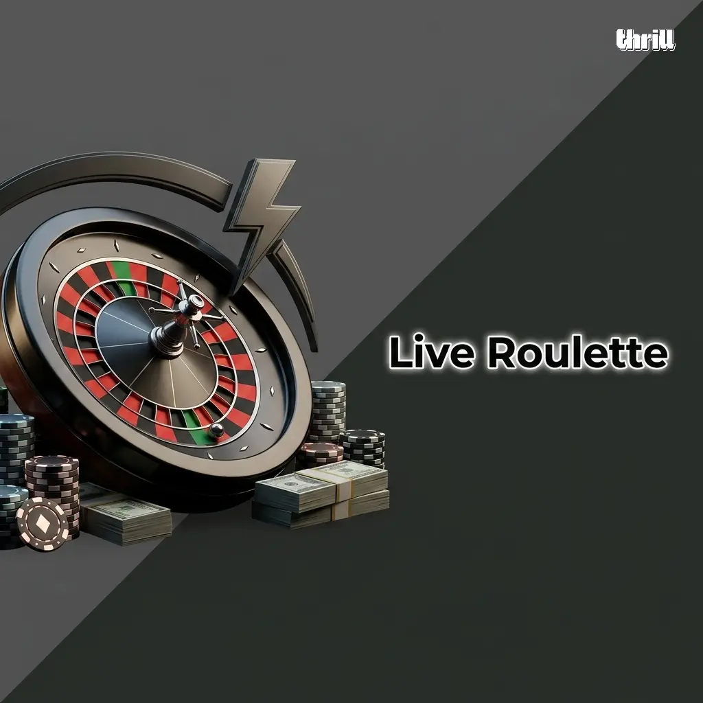 Live roulette games at Thrill Casino featuring Lightning, Immersive, and Speed Roulette variants from Evolution and Pragmatic Play