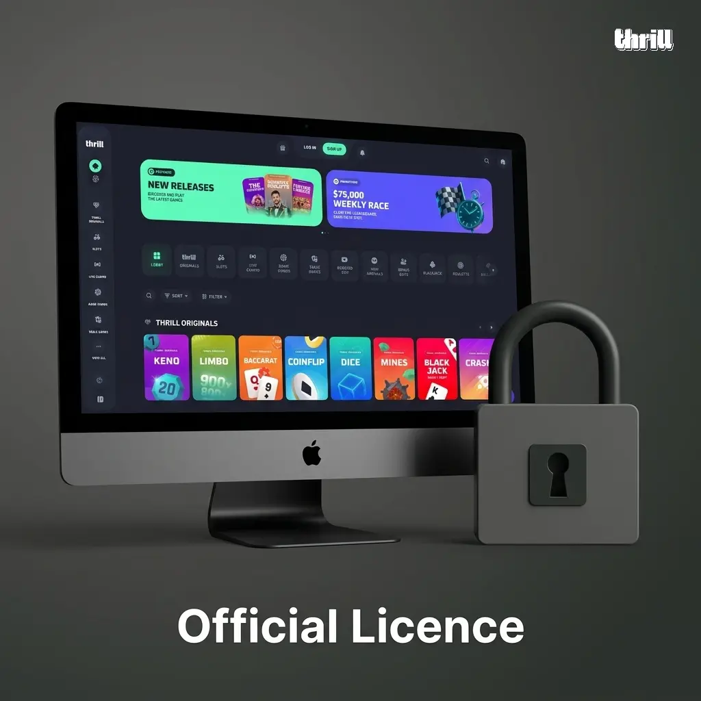 Thrill Casino official Curacao gaming licence number 365/JAZ ensuring secure regulated online gambling for Indian players