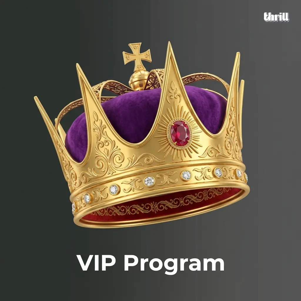 Thrill Casino VIP Program tiers Bronze Silver Gold Platinum with up to 70% Rakeback rewards for loyal players