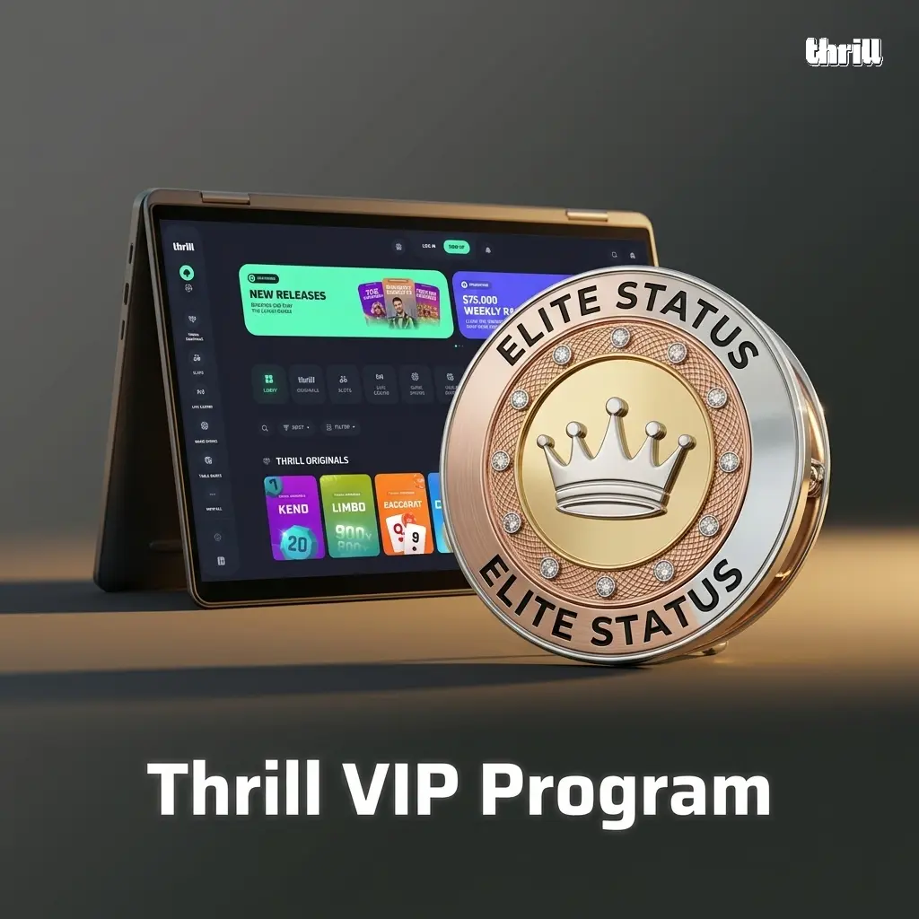 Thrill VIP Program tiers Bronze Silver Gold Platinum with rakeback rewards withdrawal perks and exclusive benefits
